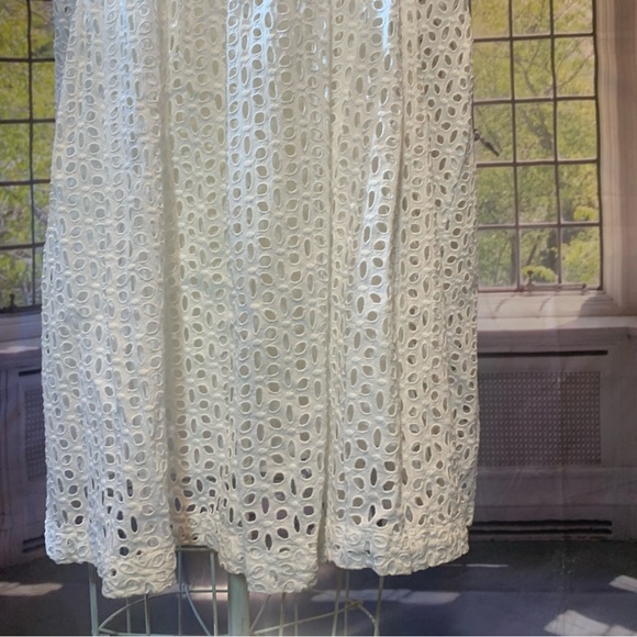 Madewell Eyelet Pintuck Dress Spring Summer Cotton White XXL Ruffles Cute - Picture 4 of 14